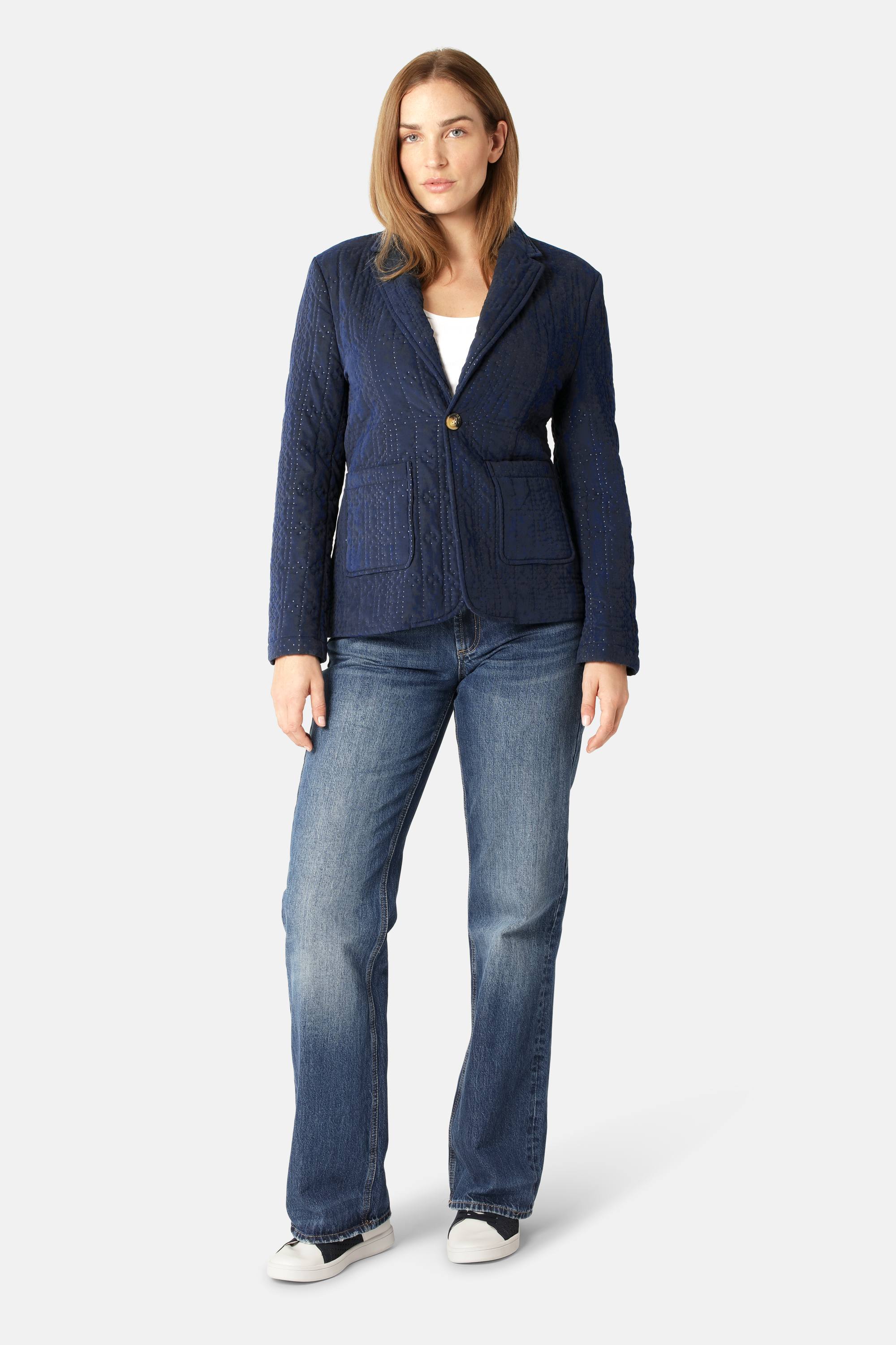 Gesteppter Blazer - Dark Indigo